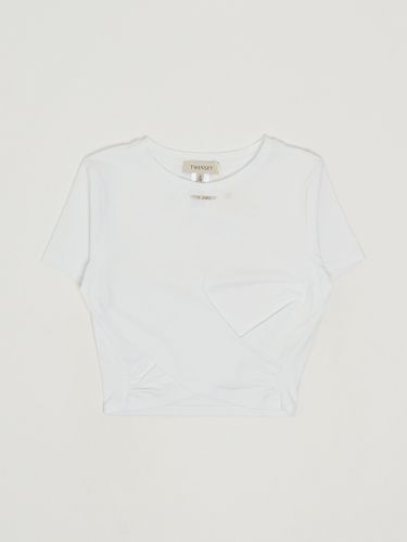 Crossover T-shirt with logo WHITE 