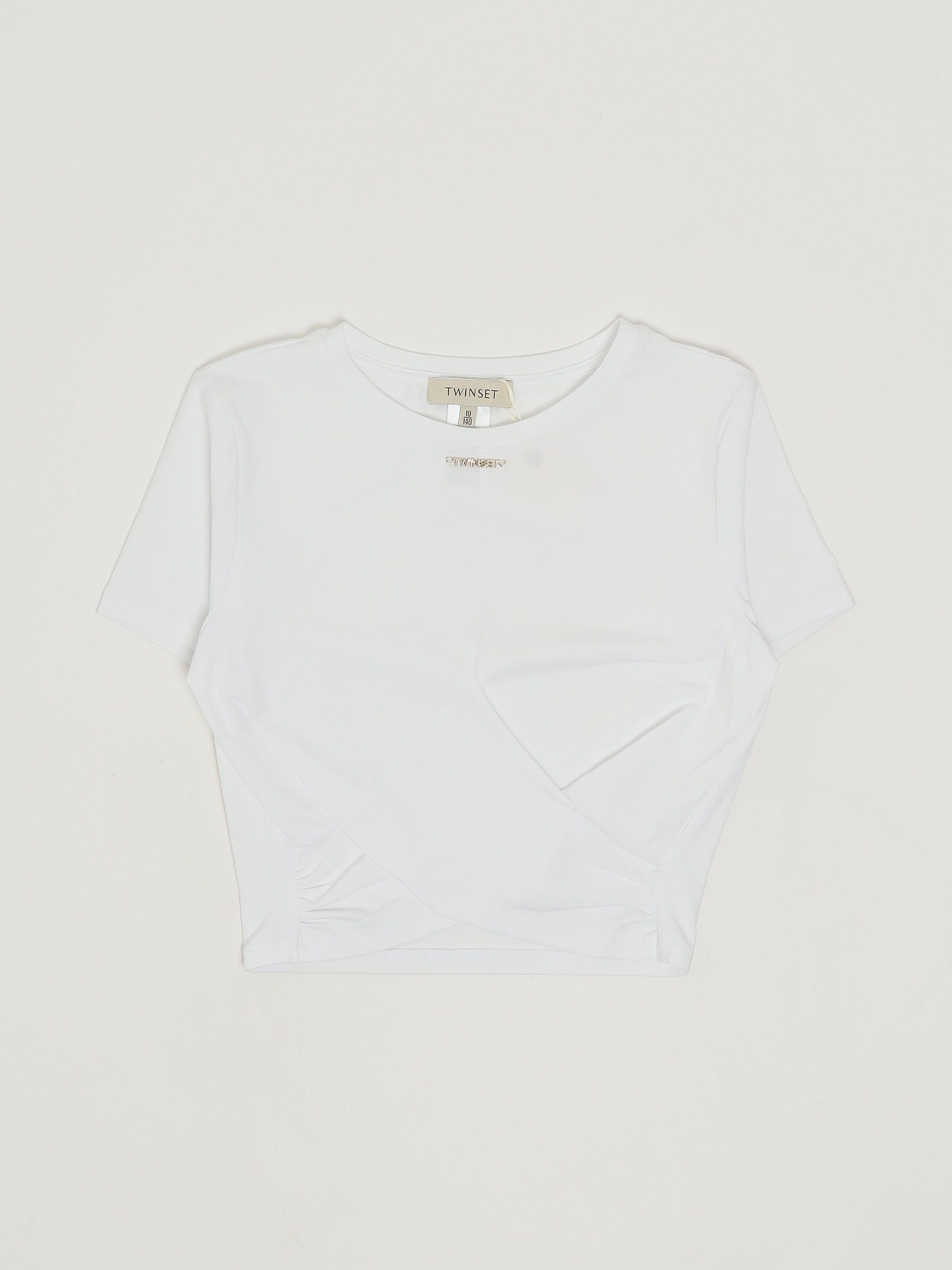 Crossover T-shirt with logo WHITE 