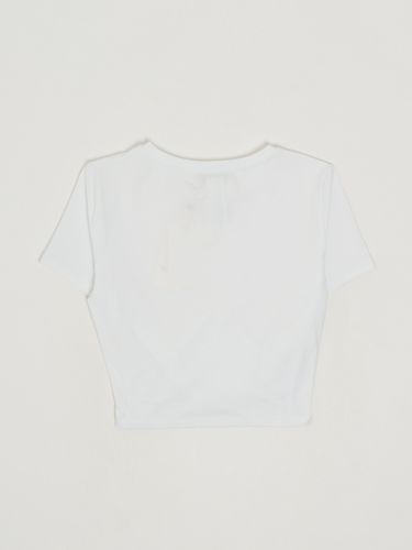 Crossover T-shirt with logo WHITE 