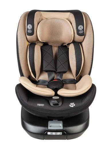 כיסא בטיחות מסתובב 360  משולב בוסטר דגם TRIVO בתקן I-Size ספורטליין צבע שמנת