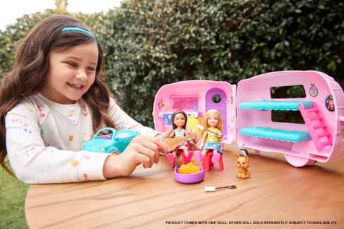 ברבי קארוון    Barbie Toys, Camper Playset With Chelsea Doll, Toy Car And Accessories