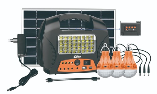 ת'חירום סולארי עם רמקול ורדיו LED נייד כתום LT-S670BT