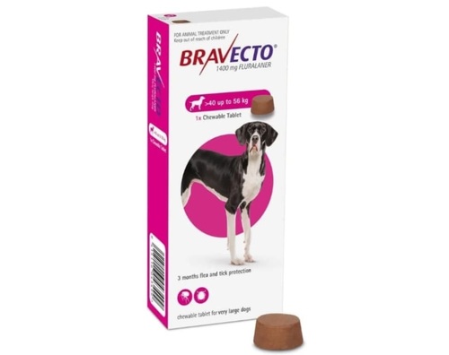 BRAVECTO ברבקטו טבליות נגד פרעושים וקרציות לכלב |40-56 ק