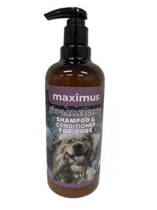 מקסימוס שמפו ומרכך 500 מ"ל Maximus Hypoallergenic Shampoo & Conditioner for Dogs