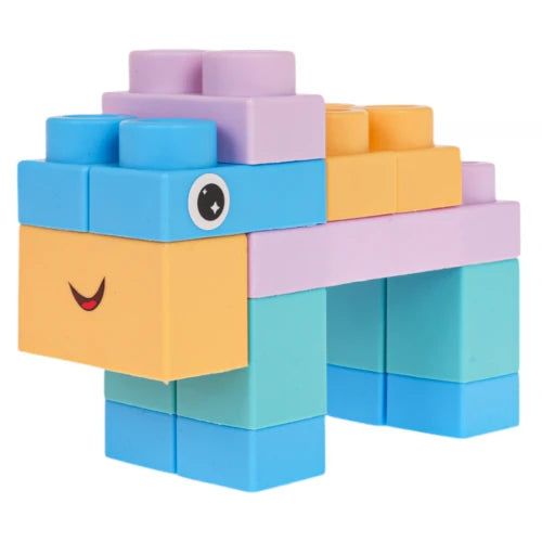 100 קוביות רכות לבניה והרכבה - כחול