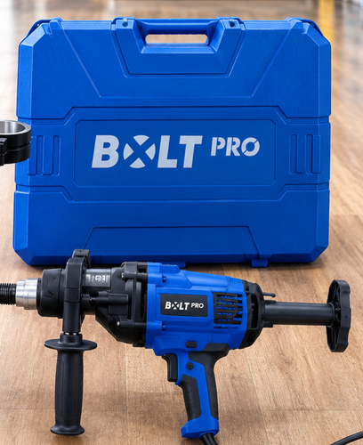 מקדחת יהלום מקצועית 2000W 160 מ''מ +  מקדח 2.5'' 67 מ''מ לקידוח בבטון  DD6 BOLT