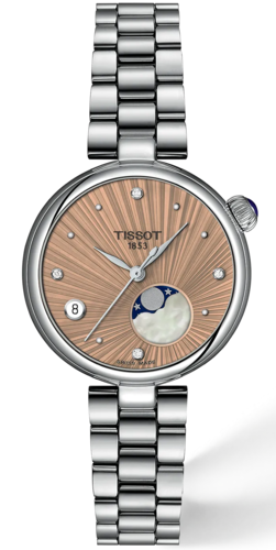 Tissot T1522231154600 DESIR Moonphase משובץ יהלומים נשים