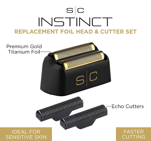 סט רשת טיטניום וסכיני גילוח חלופיים למכונת StyleCraft Instinct Shaver