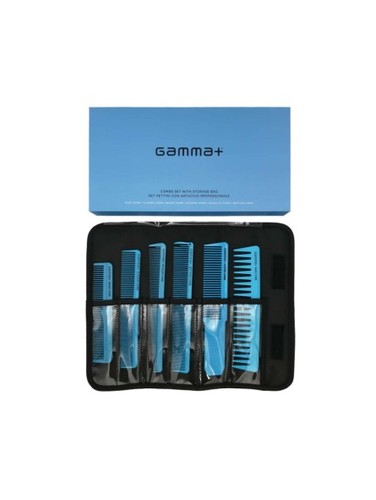סט 6 מסרקים מקצועיים GAMMA+ – כחול