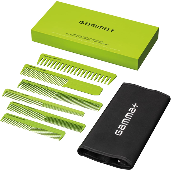 סט 6 מסרקים מקצועיים GAMMA+ – ירוק