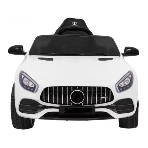 מכונית ממונעת 12V בדמות מרצדס GT עם אפקטים, אורות ושלט רחוק עם כפתור עצירת חרום - אדום