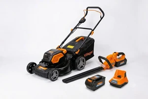 סט כלי גינון נטענים : מכסחת דשא ZENLM3010E + מגזמת ZENHT6140 + סוללה 4.0Ah + מטען מהיר 5A מק"ט ZENBANDEL-LM3010-4A