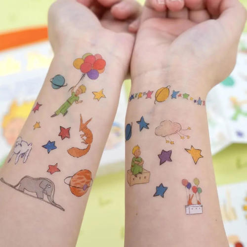 ערכת קעקועים ומדבקות פנים – הנסיך הקטן