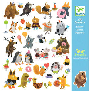 יצירה 160 מדבקות - חברים פרוותיים