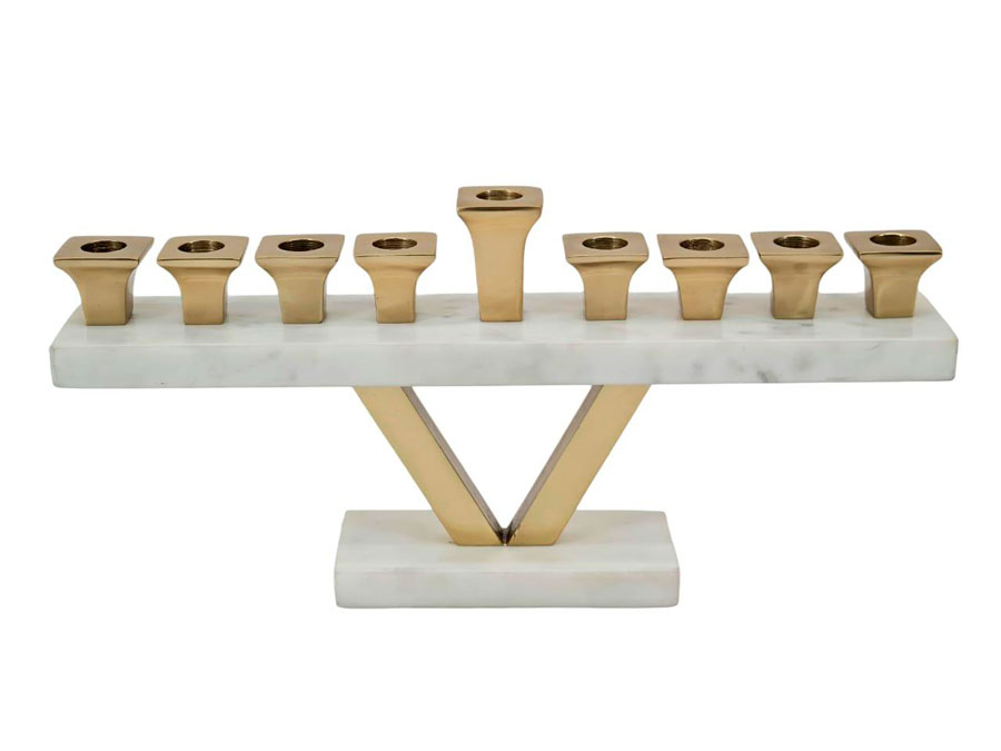 חנוכיה MARBL BRASS GOLD