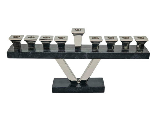 חנוכיה MARBL BRASS NICKEL