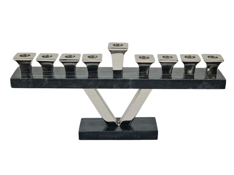 חנוכיה MARBL BRASS NICKEL