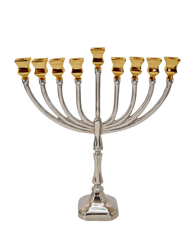 חנוכיה BRASS NICKEL GOLD