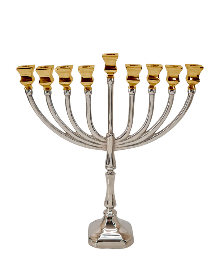 חנוכיה BRASS NICKEL GOLD