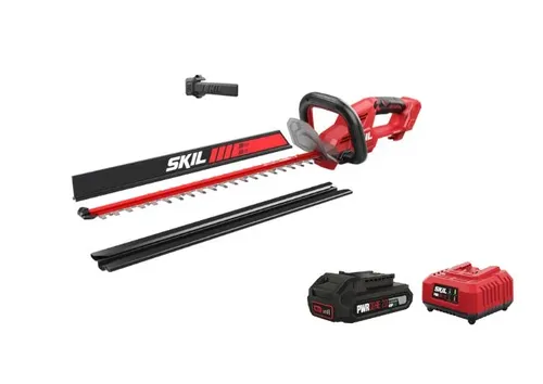 גוזם גדר חיה חשמלי נטען 20V עם מגש פינוי גזם