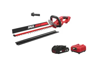 גוזם גדר חיה חשמלי נטען 20V עם מגש פינוי גזם