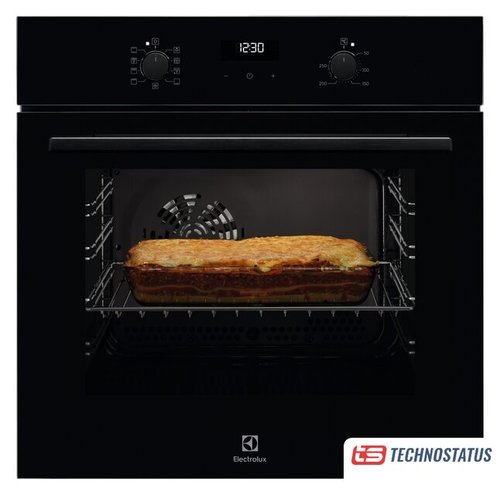 תנור אפיה בנוי 60 ס"מ שחור ELECTROLUX אלקטרולוקס 72 ליטר EOF5C50Z 