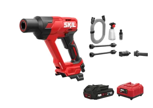 מכונת שטיפת מים בלחץ נטענת 20V + סמטען וסוללה מתנה!