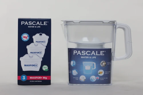 קנקן לסינון מים בנפח של 2.4 ליטר Pascale Water & Life Compact לבן + פילטר מתנה!