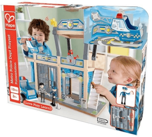ערכת משחק תחנת משטרה עירונית מעץ