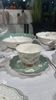 סט 6 כוס תה/תחתית Alberta ירוק/אפור 180 מ"ל New Bone China