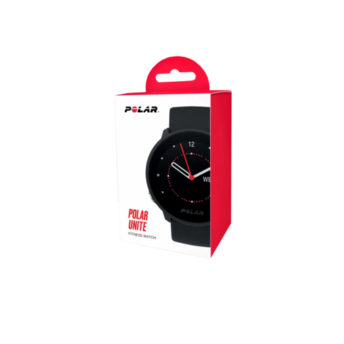 אריזת שעון כושר Polar Unite בצבע שחור