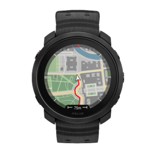 תקריב כפתורי השליטה של שעון Polar Vantage M3