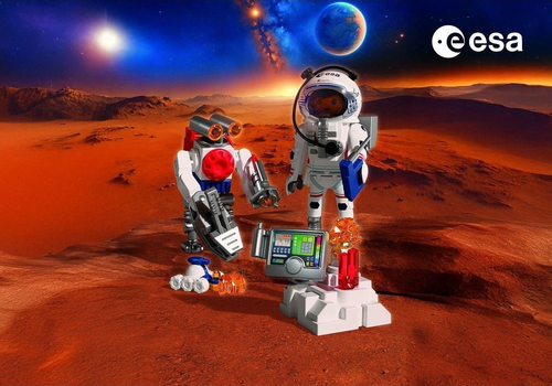 ESA חלל - אסטרונאוט סוכנות החלל האירופית עם רובוט מחקר 42 חלקים 72014