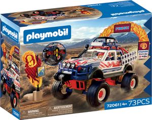 משאית מונסטר גדולה עם גלגלי ענק קפיציים ומסלול מכשולים 73 חלקים 72061