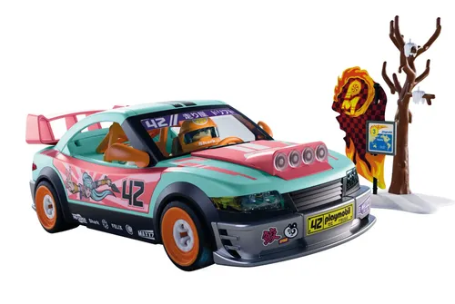 רכב מרוצים מהיר עם מסלול מכשול שלג חורפי 68 חלקים 72062
