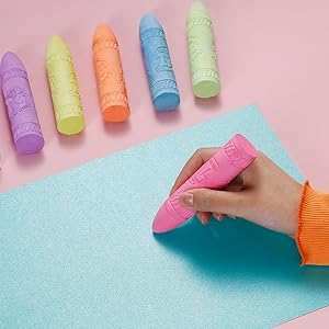 סט 48 גירים עבים לציור על המדרכה- גירי ג'מבו רחיצים לא רעילים