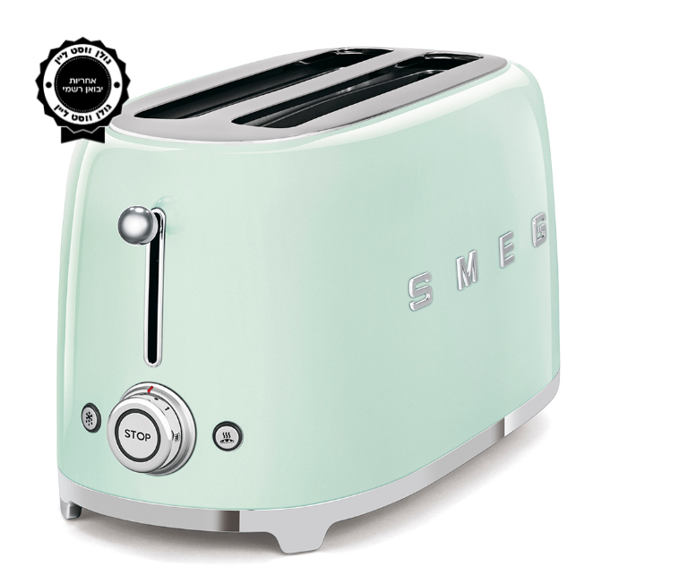 מצנם קופץ ל-4 פרוסות SMEG צבע ירוק פסטל TSF02PGEU