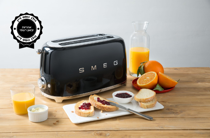 מצנם קופץ ל-4 פרוסות SMEG צבע ורוד TSF02PKEU