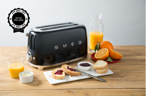 מצנם קופץ ל-4 פרוסות SMEG צבע לבן TSF02WHEU