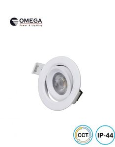 שקוע IP44 7W CCT LORENZO SLIM לבן OMEGA