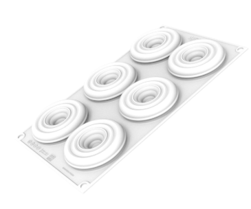סט תבנית סיליקון + 6 רינגים מחוררים SILIKOMART