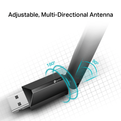 מתאם Wi-Fi TP-Link Archer T2U Plus 99360-022-00 AC600 USB / אנטנה 5dBi
