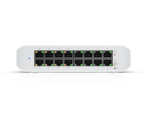 מתג ניהול שולחני קומפקטי UniFi Lite 16 PoE USW-Lite-16-PoE