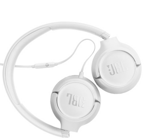 אוזניות חוטיות JBL Tune 530 Wired On-Ear White