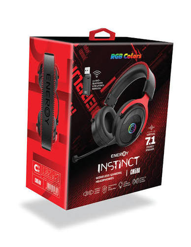 אוזניות גיימינג אלחוטיות Energy Instinct GM500 RGB