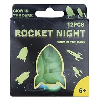 16 מדבקות זוהרות בחושך - חלל