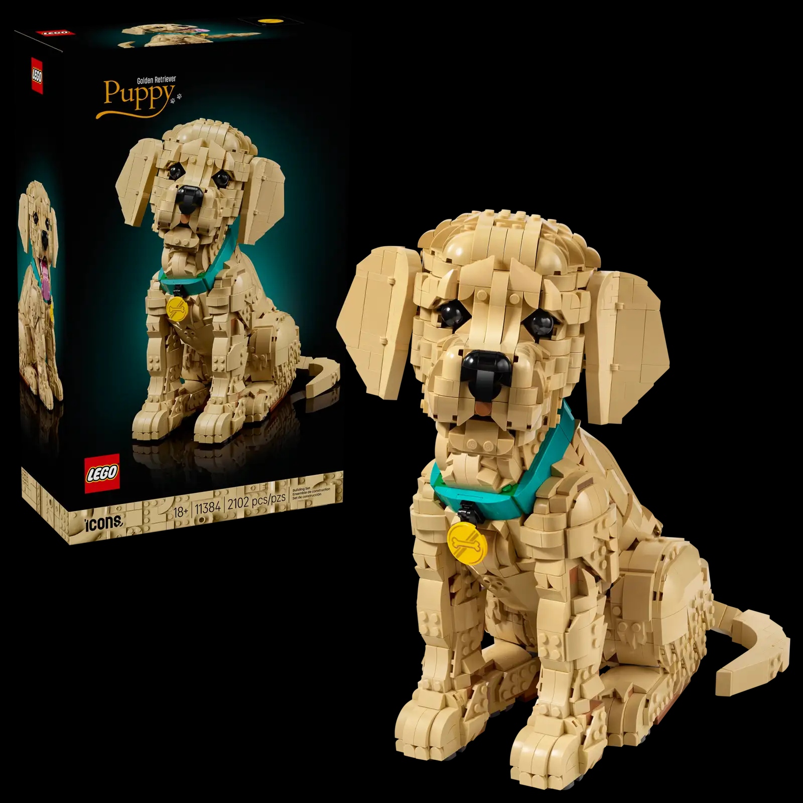 לגו גור גולדן רטריבר LEGO Icons Golden Retriever Puppy 11384