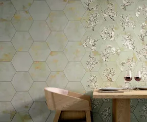 APAVISA Mood Green Natural Hexagon Hex 25X30