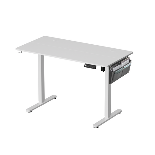 שולחן עבודה מתכוונן חשמלי חד מנועי STANDLY S12 בצבע לבן 120 ס״מ