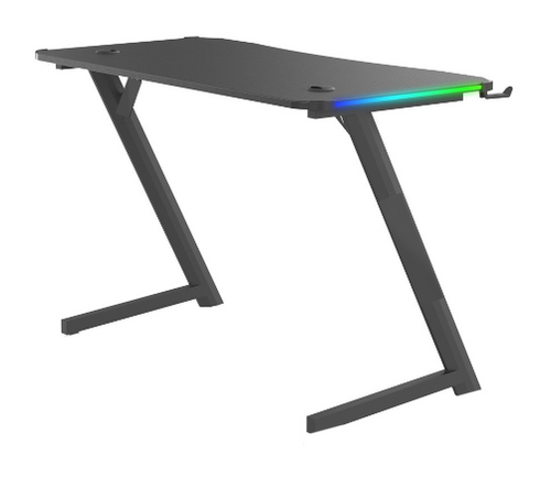 שולחן גיימינג OPTIMUS LITE בצורת Z כולל תאורת RGB צבע שחור 120 ס
